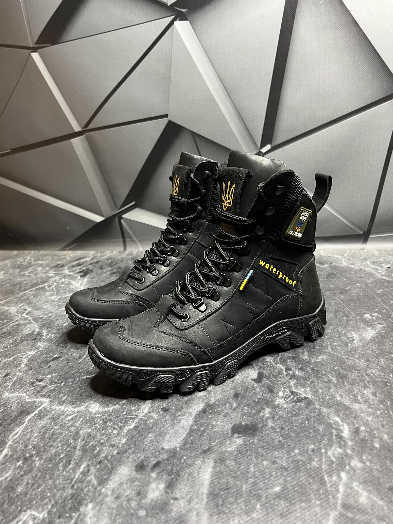 Берці чоловічі із натурального нубука демісезонні р. 43 Чорний