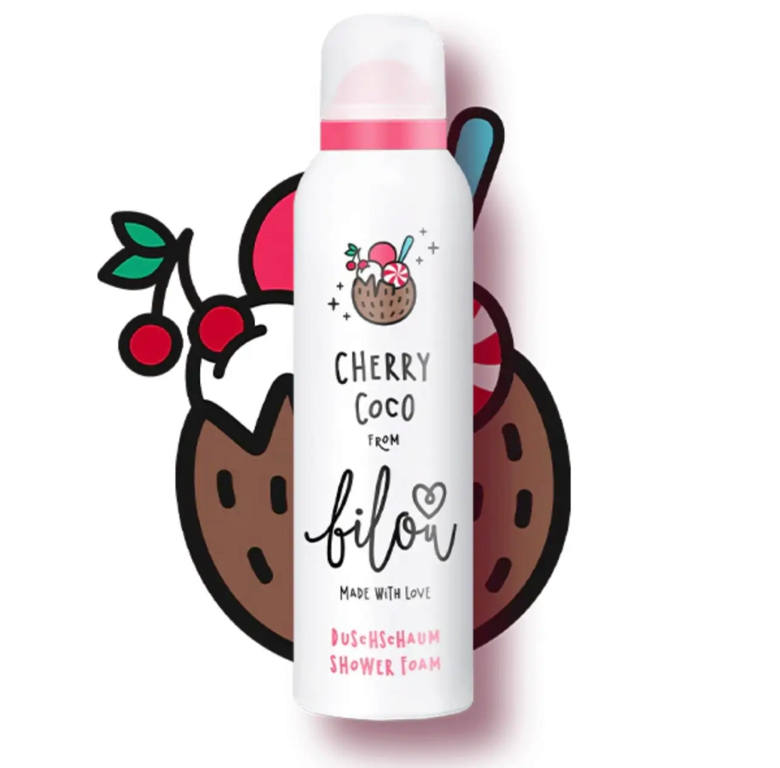 Пенка для душа с ароматом кокоса и вишневого мороженого Bilou Cherry Coco 200 ml (1717177403) - фото 2