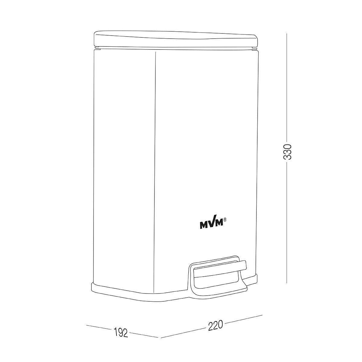Ведро для мусора MVM BIN-15 с крышкой и педалью 5 л Нержавеющая сталь (BIN-15 5L SS) - фото 7