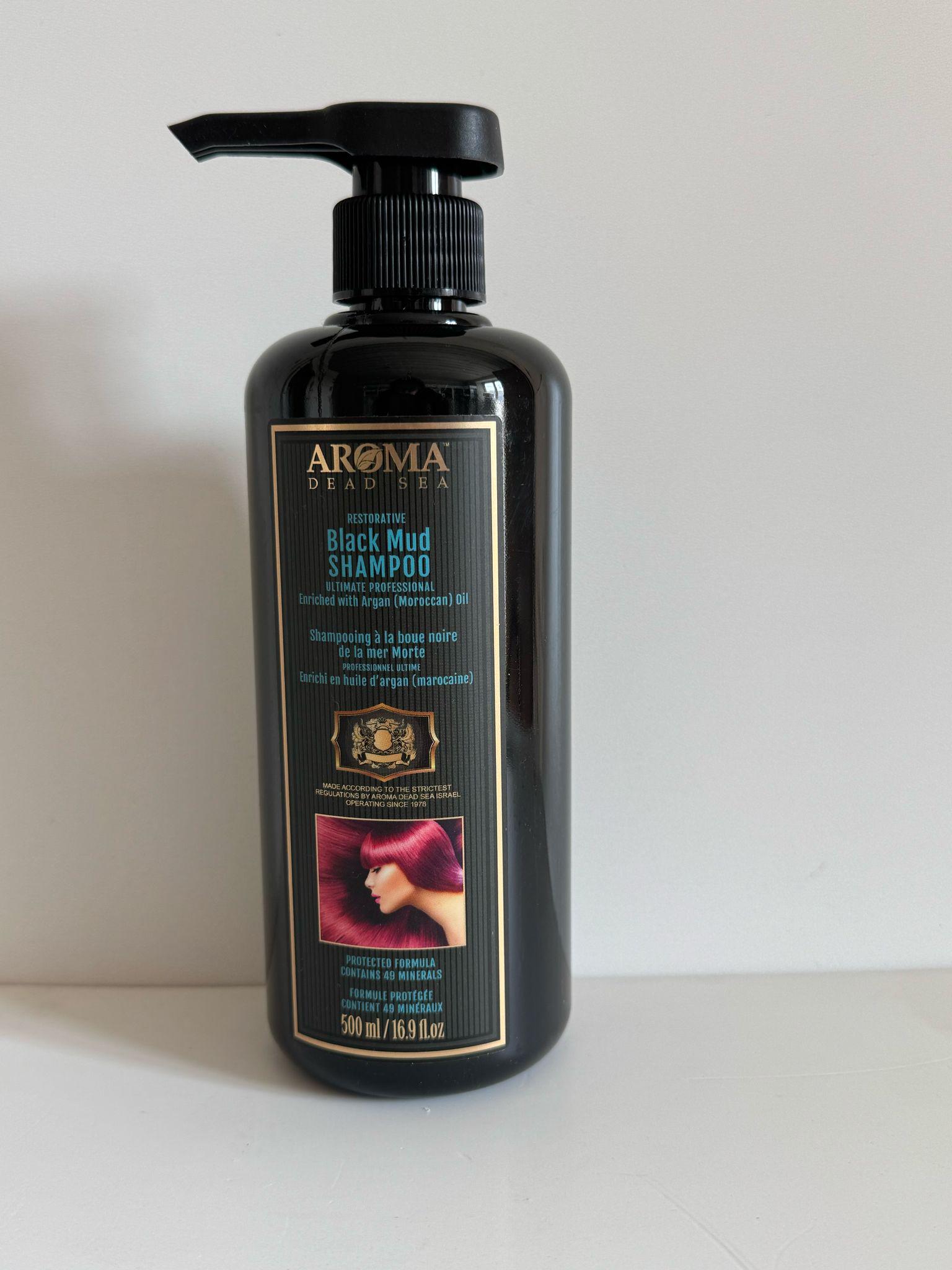 Шампунь для волос Aroma Dead Sea с черной грязью и аргановым маслом 500 мл (2519568532)