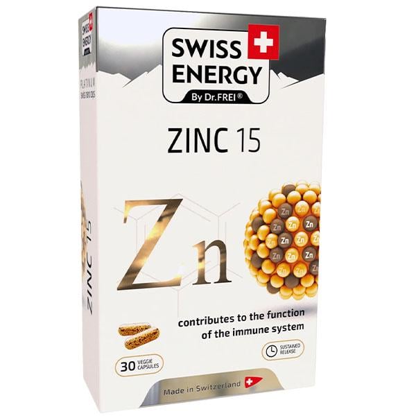 Микроэлемент цинк Swiss Energy Zinc 15мг 30 вег. капс. (000026762)