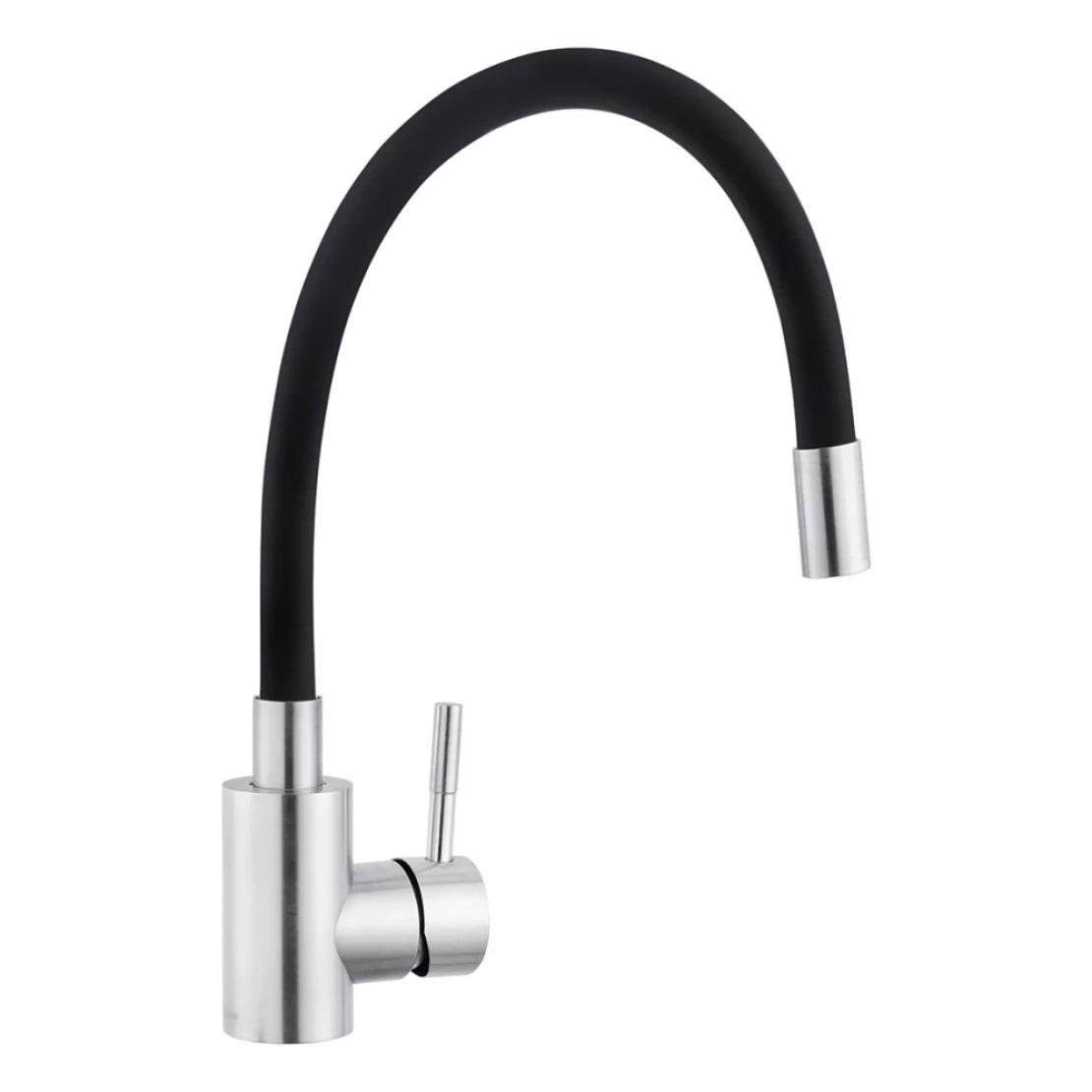 Мийка кухонна Luminex 6045 4в1 3,0/1,0 мм та змішувач для кухні гнучкий Чорний - фото 9
