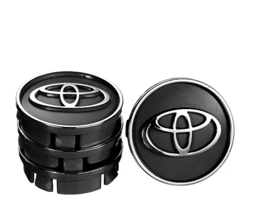 Заглушка колесного диска для Toyota 60x55 мм 4 шт. Черный