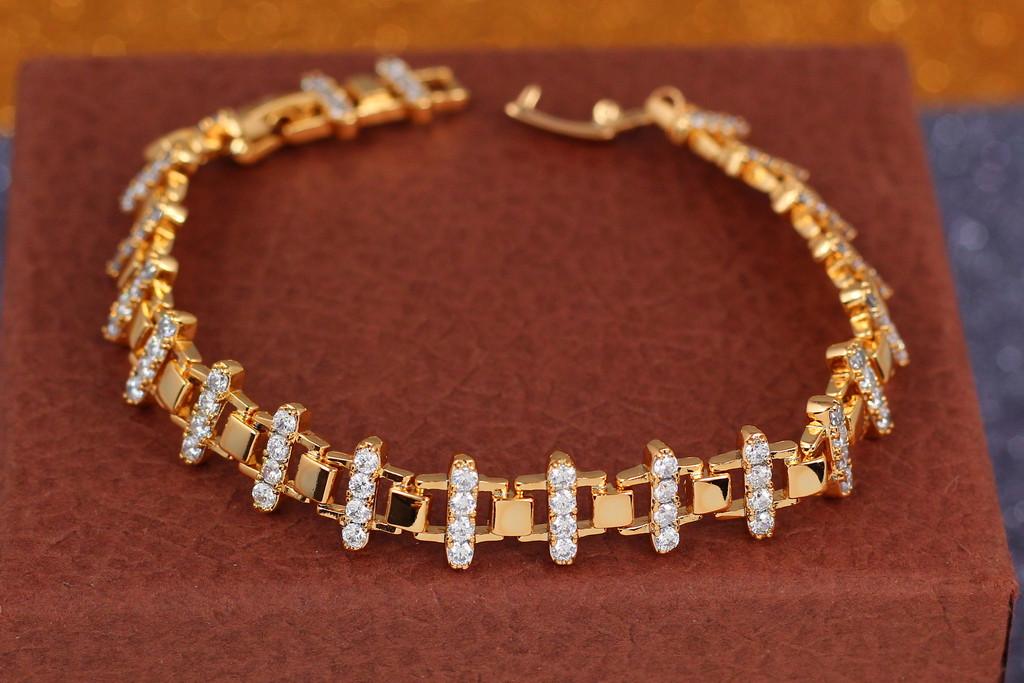 Браслет Xuping Jewelry Лесенка 20,5 см х 10 мм Золотистый (1654956015)