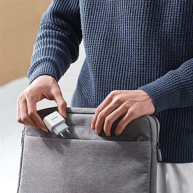 Зарядное устройство UGREEN CD241 Mini Fast Charger USB Type-C PD 20W White (10220) - фото 6 Зарядное устройство UGREEN CD241 Mini Fast Charger USB Type-C PD 20W White (10220) - фото 6