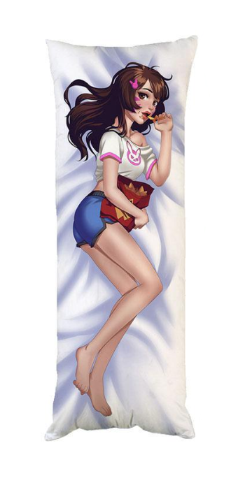 Подушка дакимакура D.VA Овервотч Overwatch декоративная ростовая двусторонняя 50x150 см