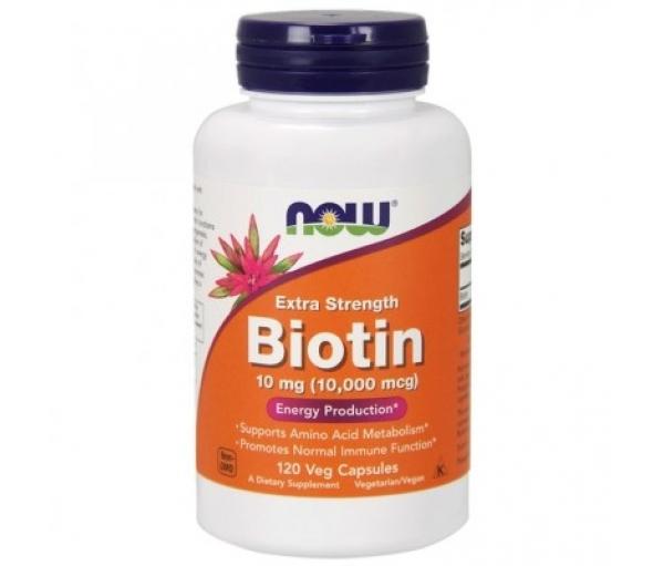 Біотин у капсулах Now Foods Biotin 10,000 mcg 120 капс.