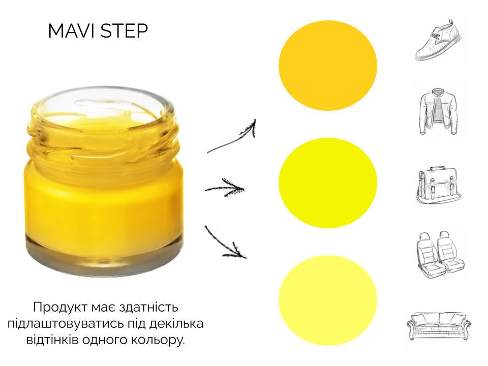 Краска бальзам для замши и нубука Mavi Step Multi Oil Balm 25 мл Желтый (E07/107/025) - фото 3