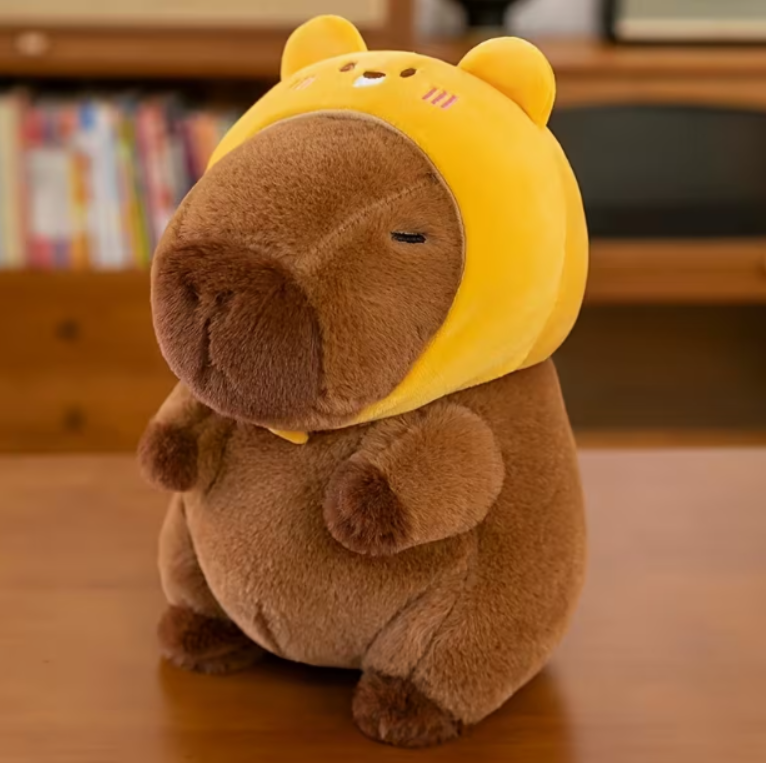 М'яка іграшка Капібара в шапці ведмедика (23166)