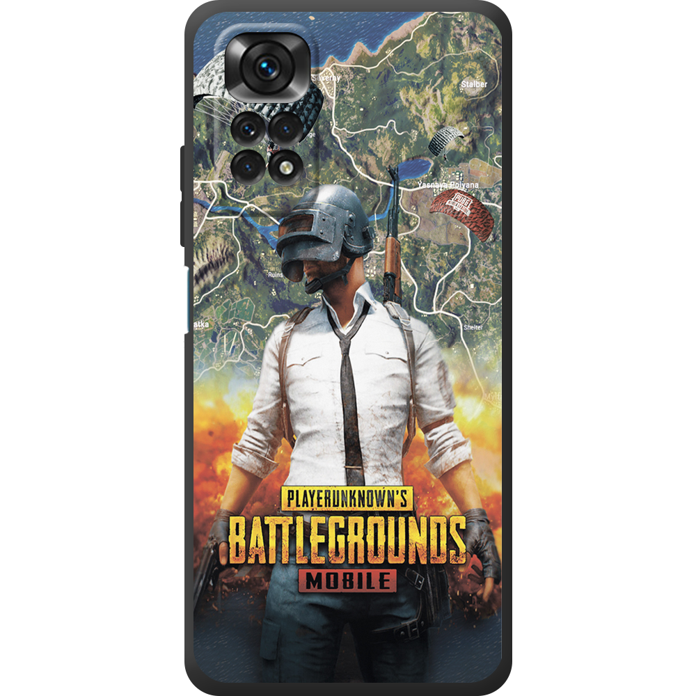 Чехол BoxFace Xiaomi Redmi Note 11 Global Version PUBG Mobile Черный силикон (44124-up2309-44084)