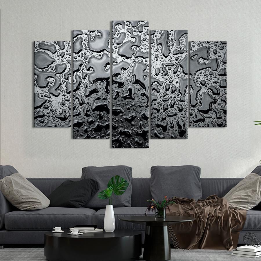 Картина абстракция Мокрый от дождя металл 187x119 см (A924-5)