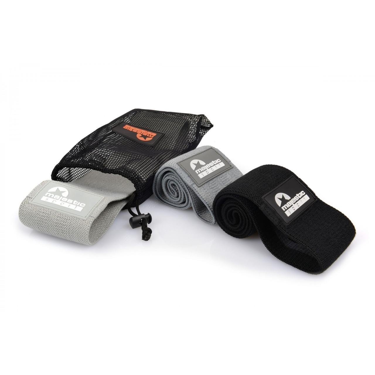 Резинки для фитнеса Majestic Sport Hip Band M-HB-4504 13-37 кг из ткани 3 шт.