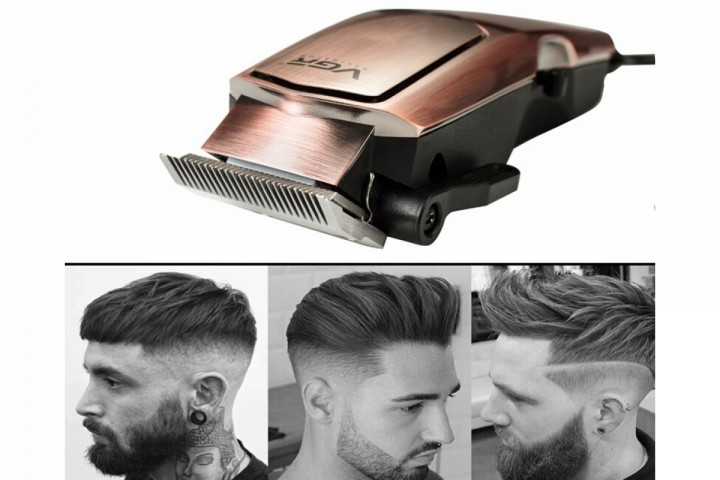 Машина для стрижки проводная VGR V-131 Pro 4 сменные насадки Коричневый (491204267) - фото 5