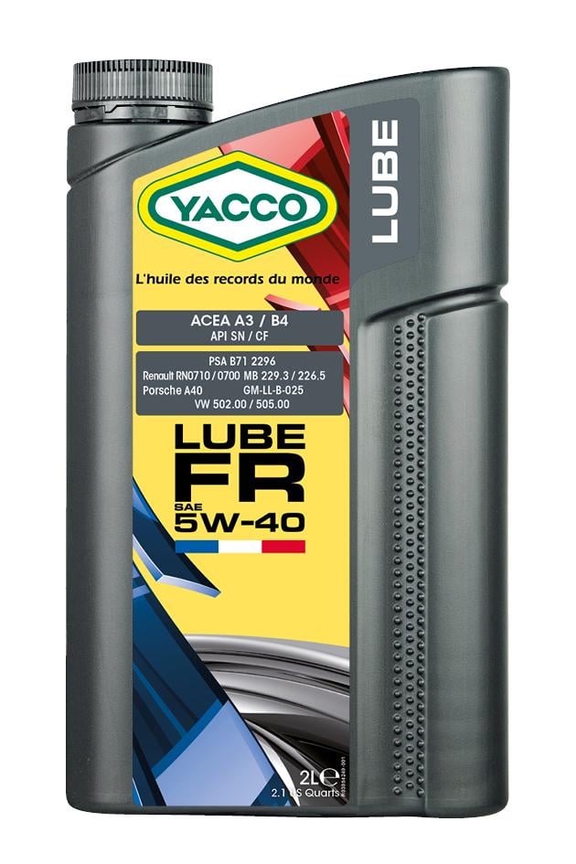 Моторное масло YACCO LUBE FR 5W40 2 л (30542L)