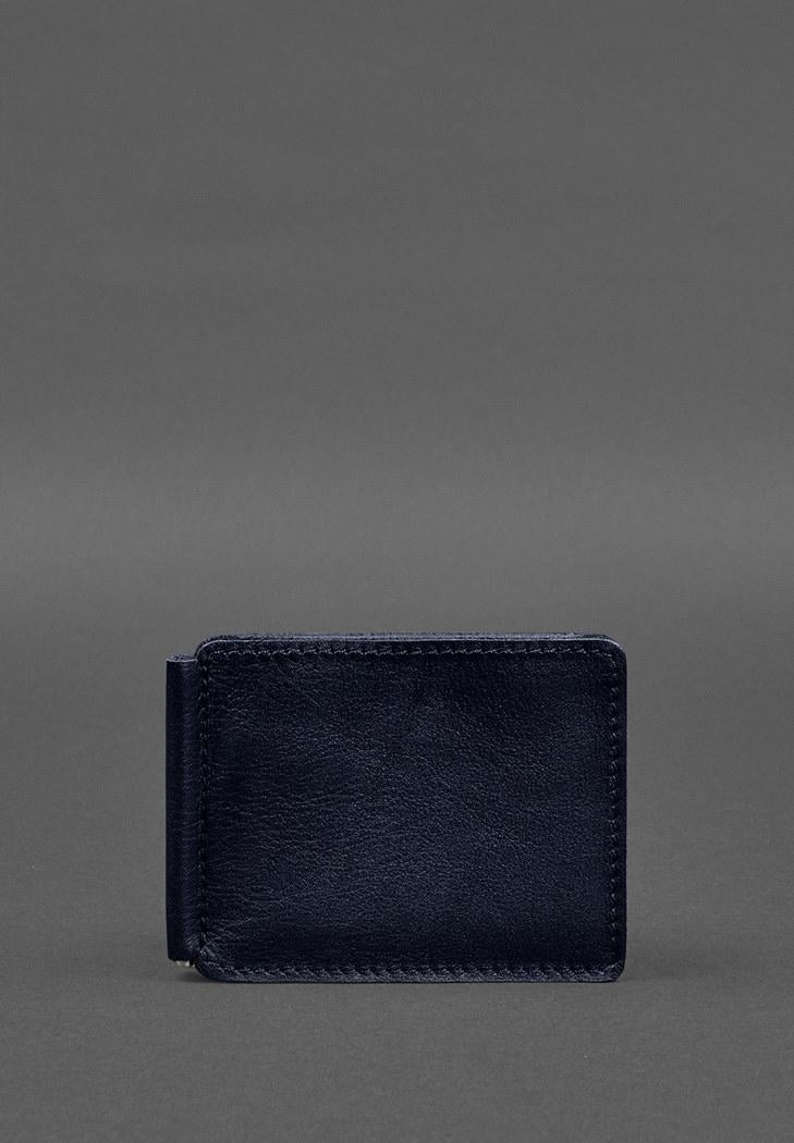 Портмоне шкіряне 13.0 зажим краст Синій (A-028275)