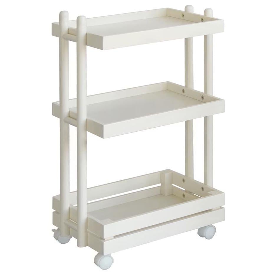 Этажерка для ванной из дерева на колесиках Плонимар Зефир (АБТ-009820)