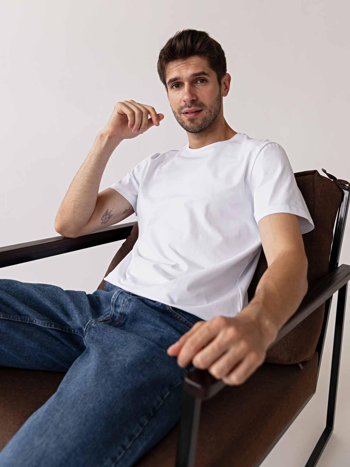 Футболка чоловіча FROMUS S Білий (1041-1) - фото 2