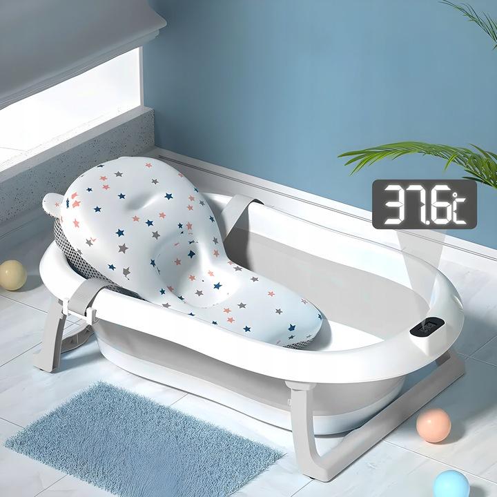 Детская ванночка складная Hanert KinderBad Grey с подушкой и термометром - фото 2 Детская ванночка складная Hanert KinderBad Grey с подушкой и термометром - фото 2