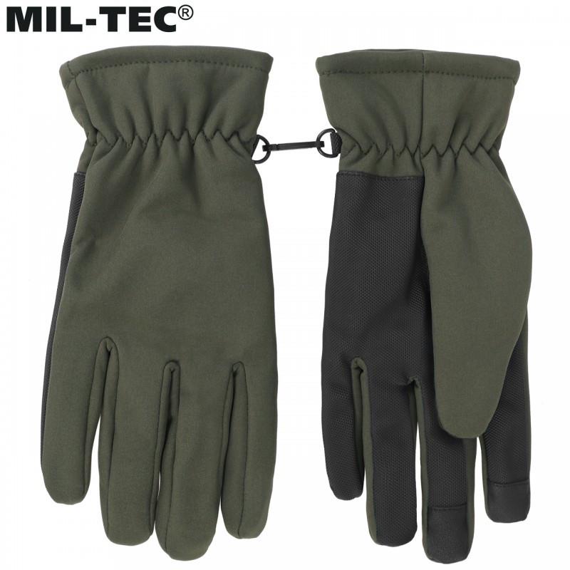 Рукавиці утеплені зимові Mil-Tec Softshell Handschuhe Thinsulate Oliv S Оливковий (12521301-902-S) - фото 4