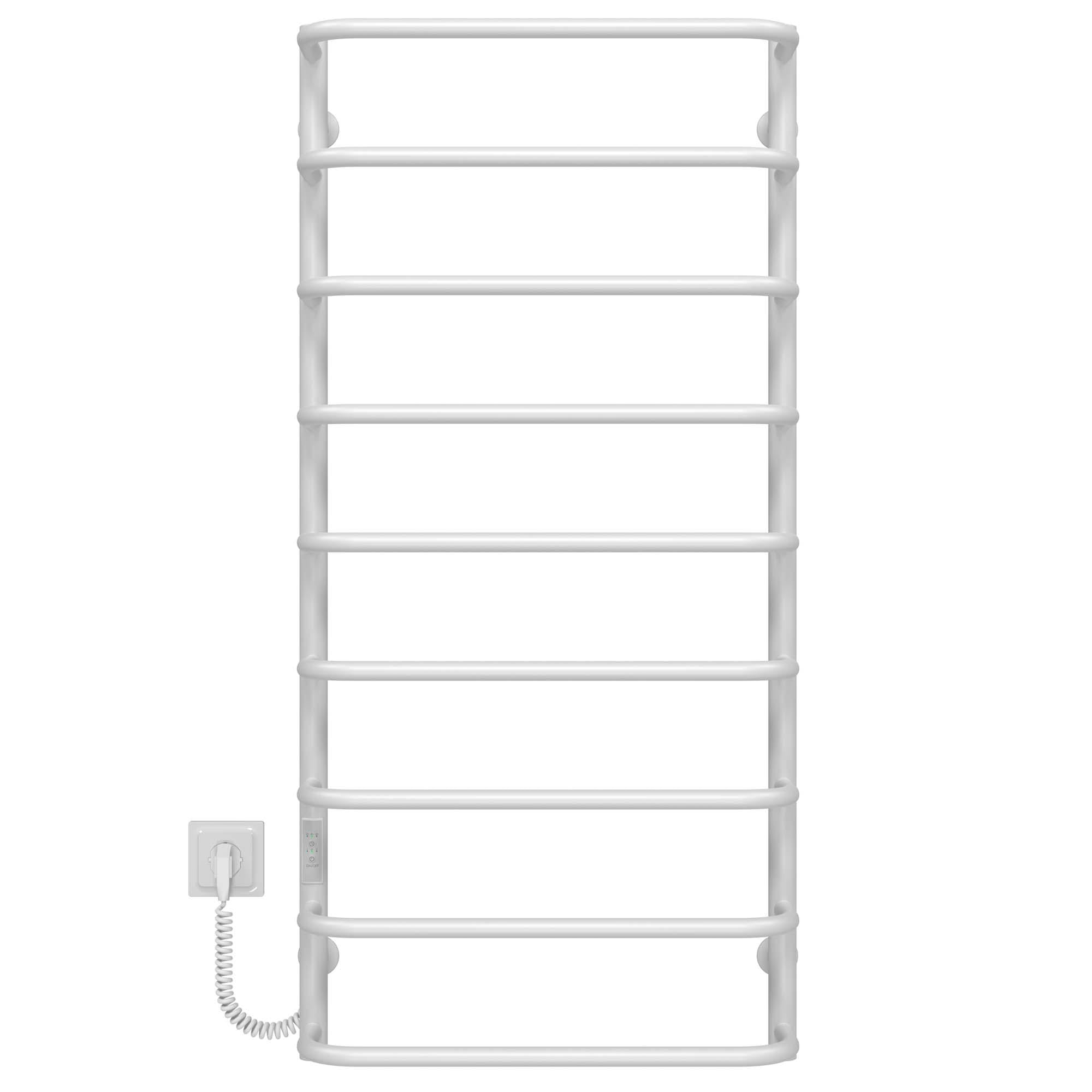 Полотенцесушитель электрический Deffi Стандарт П9 WD03 левое подключение нержавеющая сталь 500х1100 мм Белый (C.SS.110.50.9.E.W.L.3)