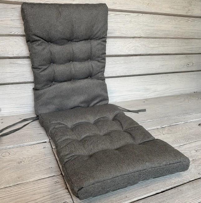 Подушка для стульев Decorator Мальмо двойная на завязках 40х120х4 см Темно-серый (84-158) Подушка для стульев Decorator Мальмо двойная на завязках 40х120х4 см Темно-серый (84-158)
