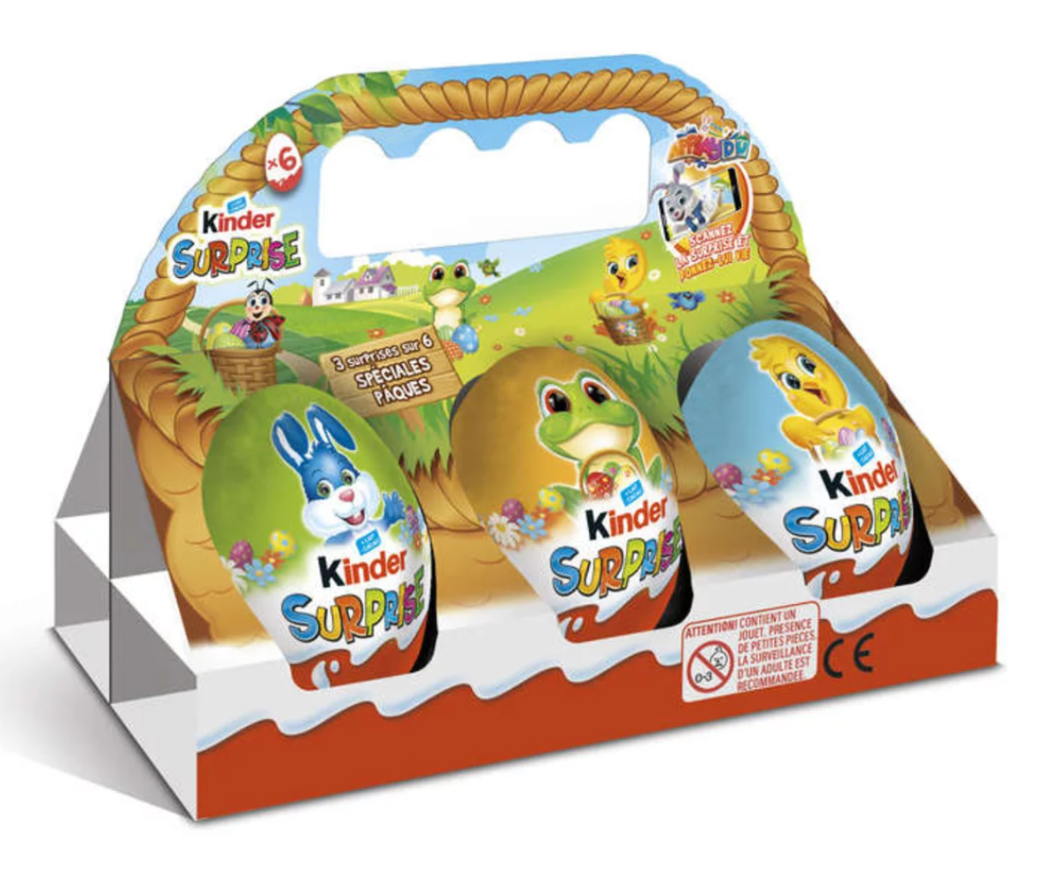 Пасхальний набір шоколадних яєць Kinder Surprise 6x20 г (2571964271)