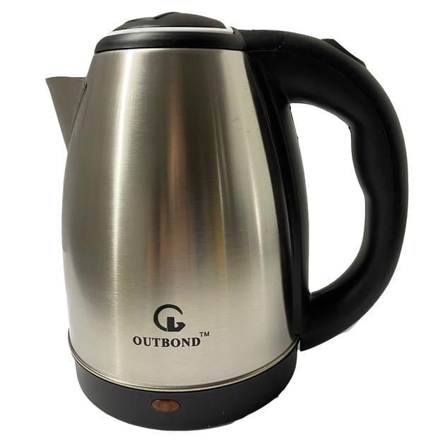Электрочайник OUTBOND OB-2001 1850 Вт дисковый из нержавеющей стали 2 л Металлик/Черный (2718655969)