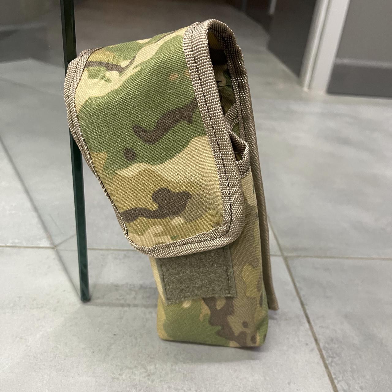 Подсумок закрытого типа под 2 магазина АК/М16 с системой молле Cordura 1000D Мультикам (1733819129) - фото 2