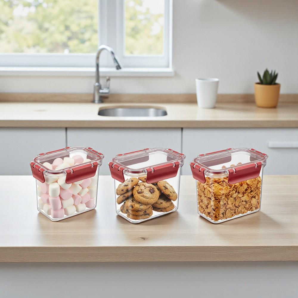 Набор хранения продуктов 760 мл 3 шт. Прозрачный (29862914) - фото 4 Набор хранения продуктов 760 мл 3 шт. Прозрачный (29862914) - фото 4