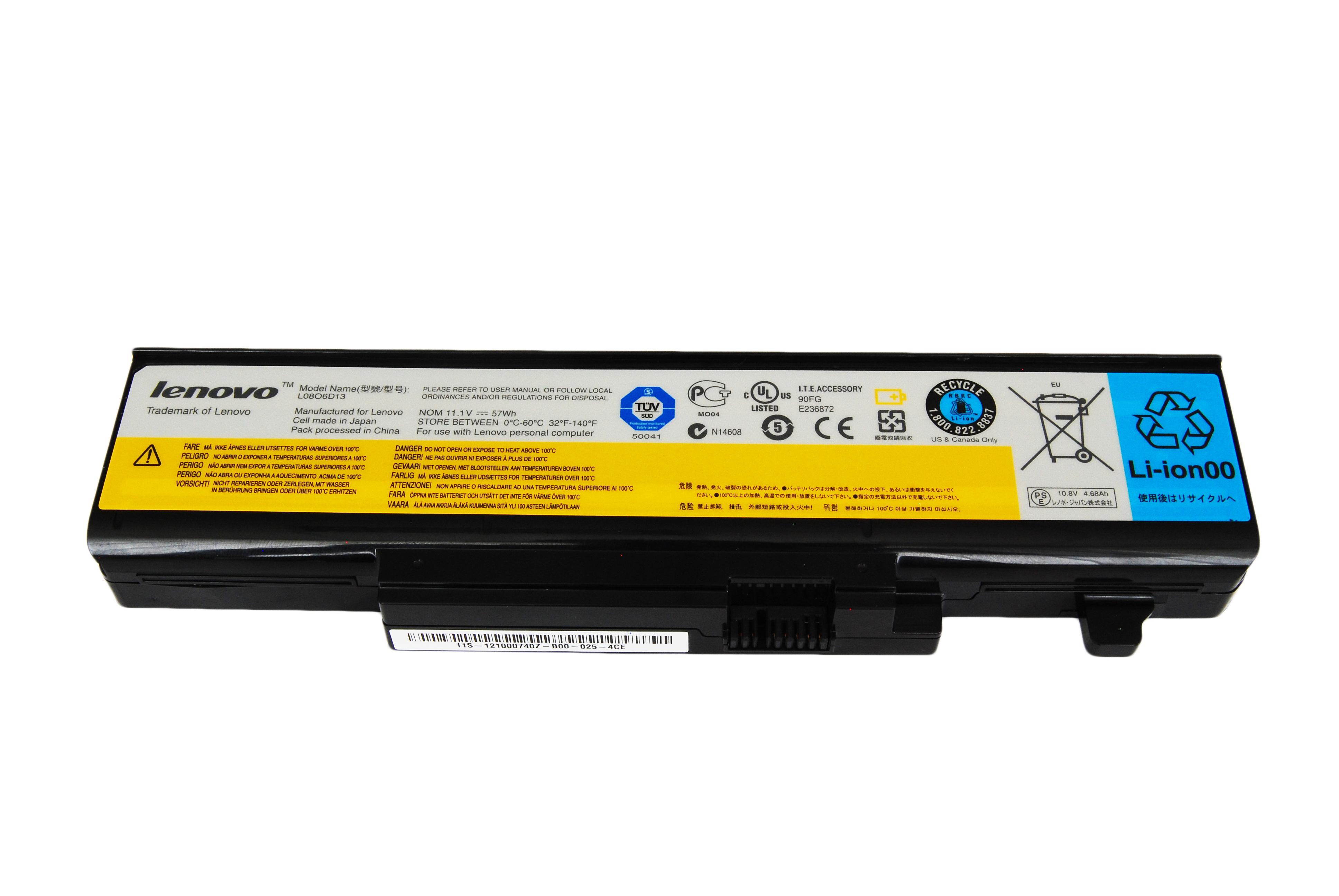 Аккумулятор для ноутбука Lenovo-IBM L08S6D13 IdeaPad Y550 11,1 V 5200 mAh (002534)