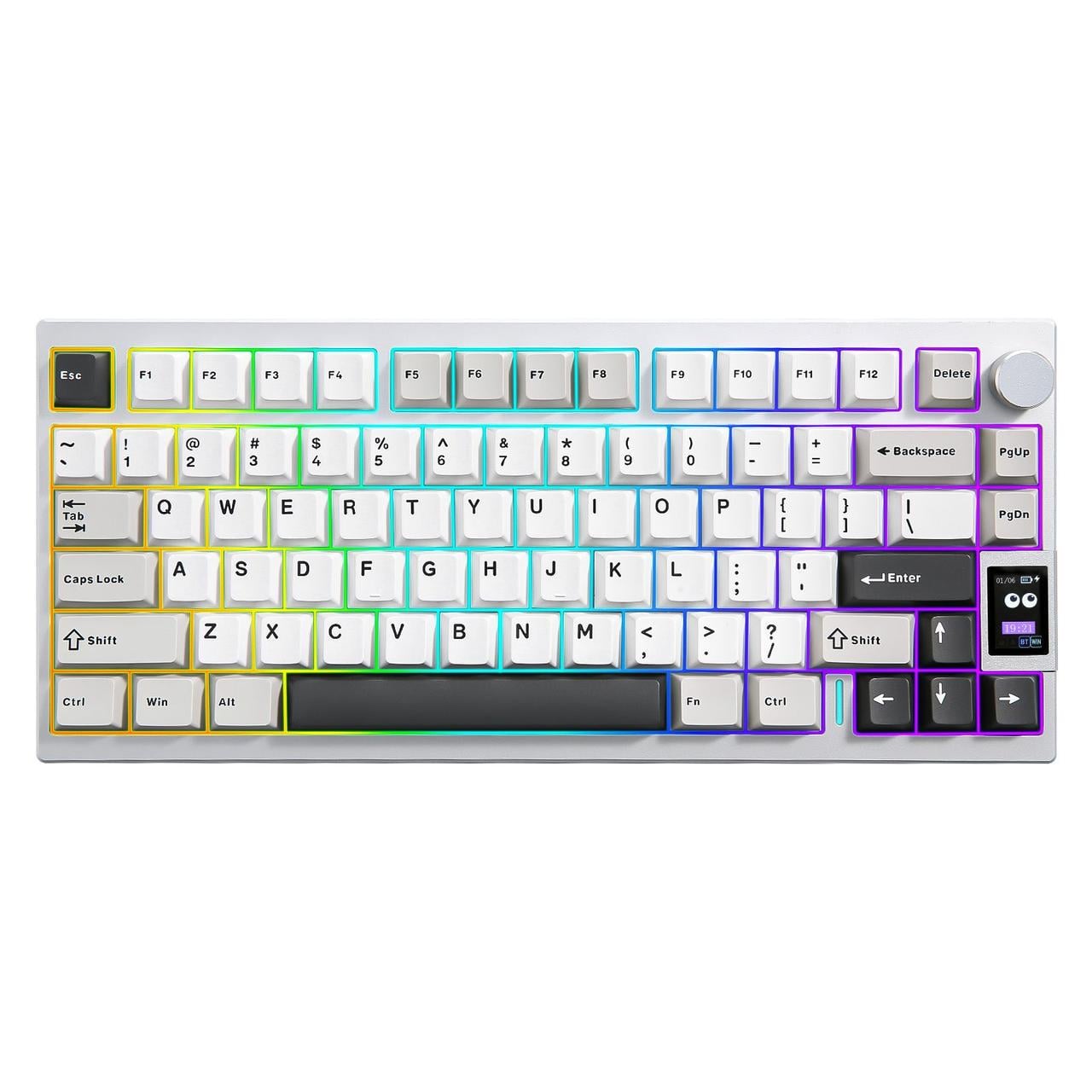 Клавиатура механическая YUNZII AL80 QMK/VIA Aluminum LCD с алюминиевым корпусом