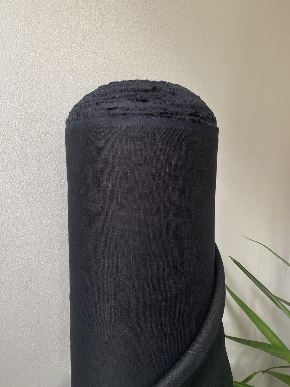 Тканина Linen Plus 100% льон Чорний 147 - фото 1