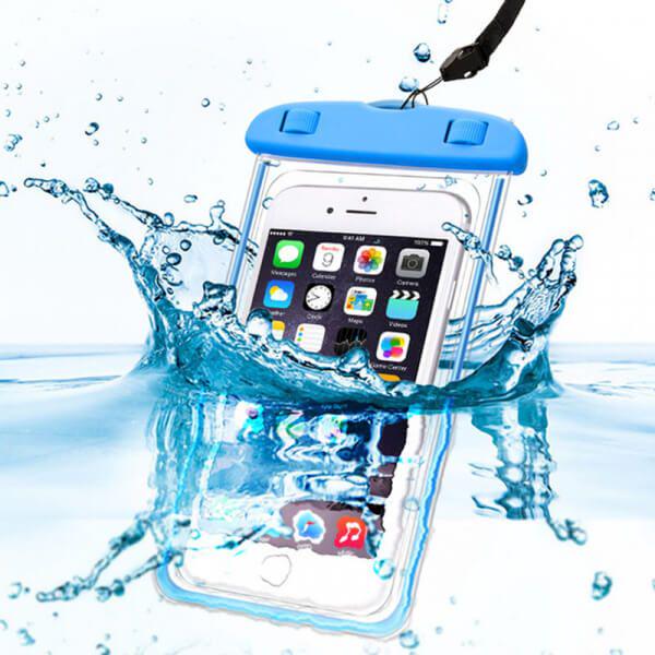 Водонепроникний чохол для телефону та документів Phone Holder for Water Parks Swim L синій ART-0446 - фото 5