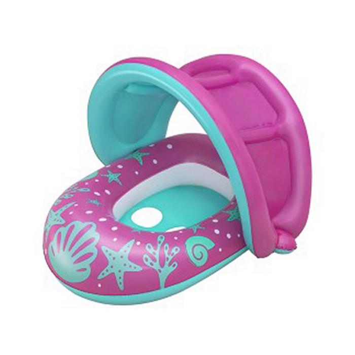 Надувной плотик детский 34091 80х85 см Pink/Turquoise