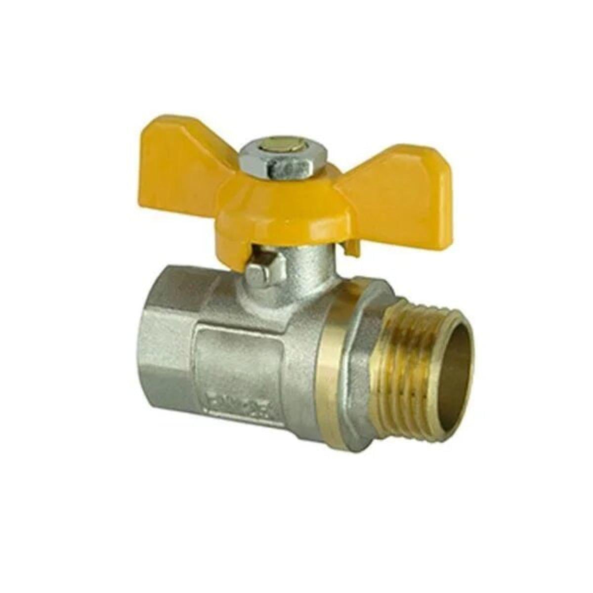 Кран шаровый Еко PN40 НВ EKB-11-Y бабочка 1/2" (53327)