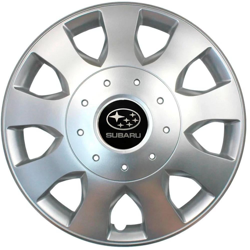 Колпаки SJS с логотипом Subaru 400 R16 4 шт. Серебряный (31008681)