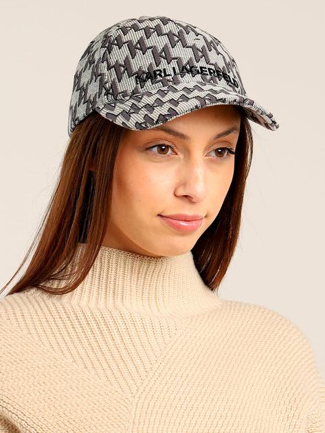 Кепка жіноча Karl Lagerfeld K/MONOGRAM JKRD CAP 216W3414-900 One Size Сірий - фото 4 Кепка жіноча Karl Lagerfeld K/MONOGRAM JKRD CAP 216W3414-900 One Size Сірий - фото 4