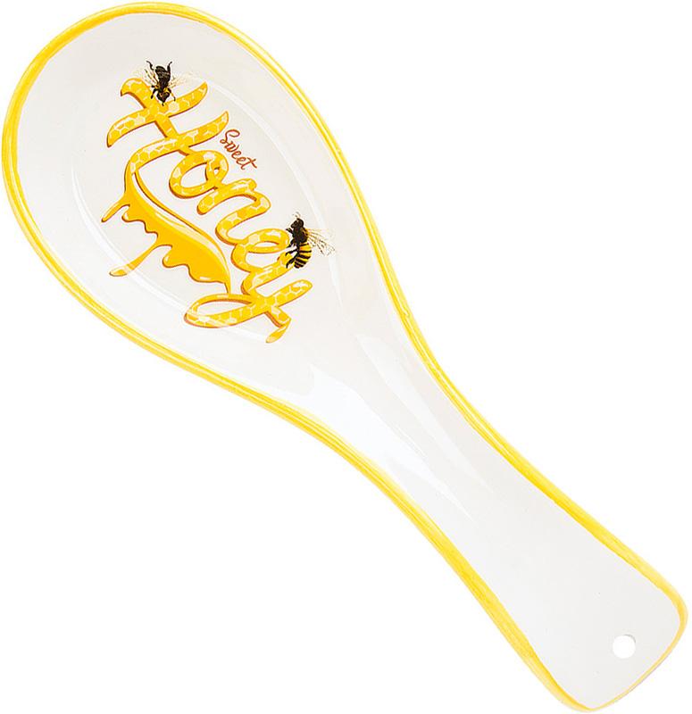 Подставка под ложку Sweet Honey керамическая 23,5 см Белый (BD-DM785-HN)