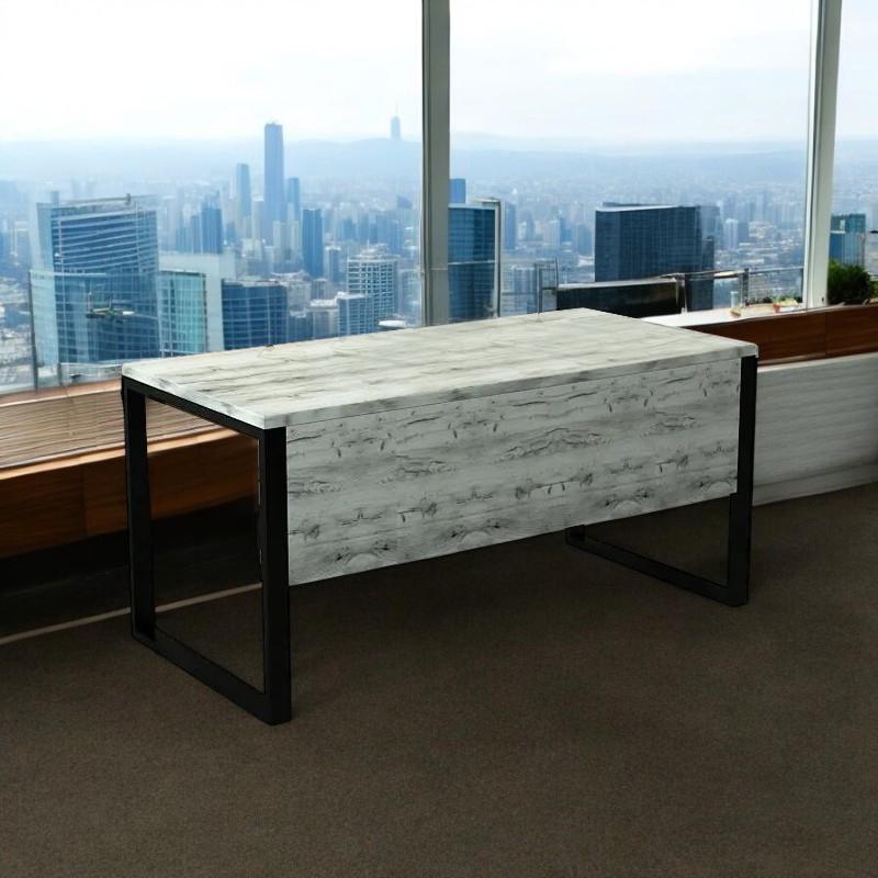 Стіл керівника Tobi Sho LOFT Iceberg СКА/1 прямий стільниця 36 мм 1800х800х765 Дуб крафт білий - фото 4