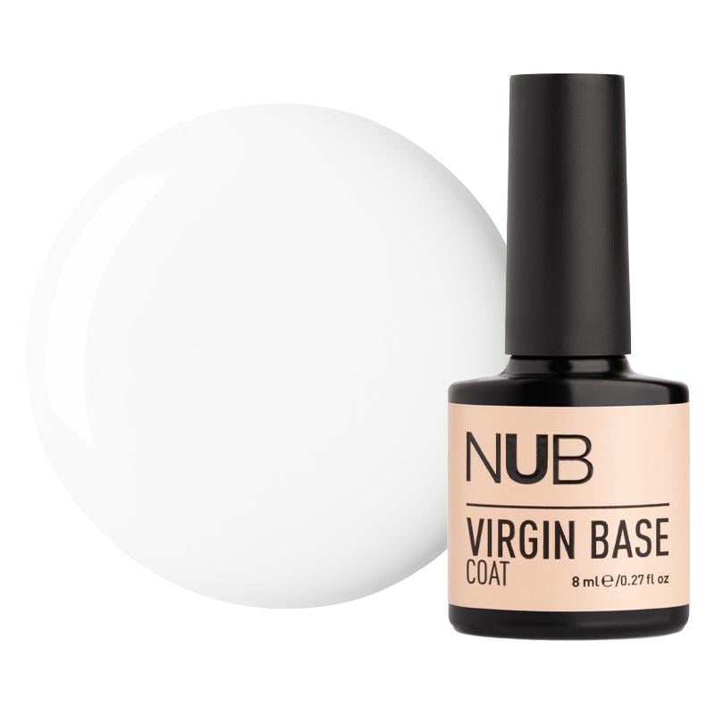 База камуфлююча каучукова для гель-лаку NUB Virgin Base Coat 8 мл 01 Молочний (90033168)