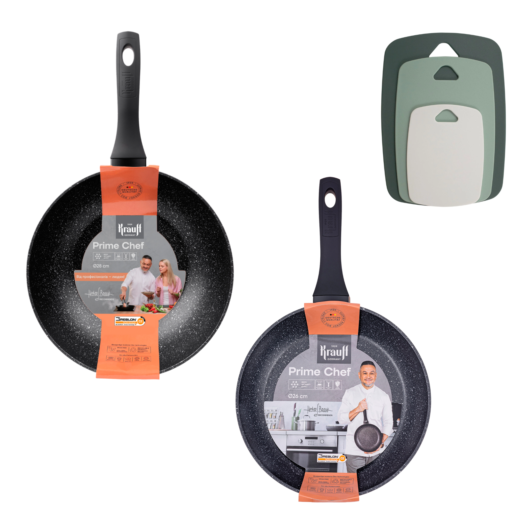 Набор сковородок Krauff Prime Chef с кухонными принадлежностями (55-333-576)