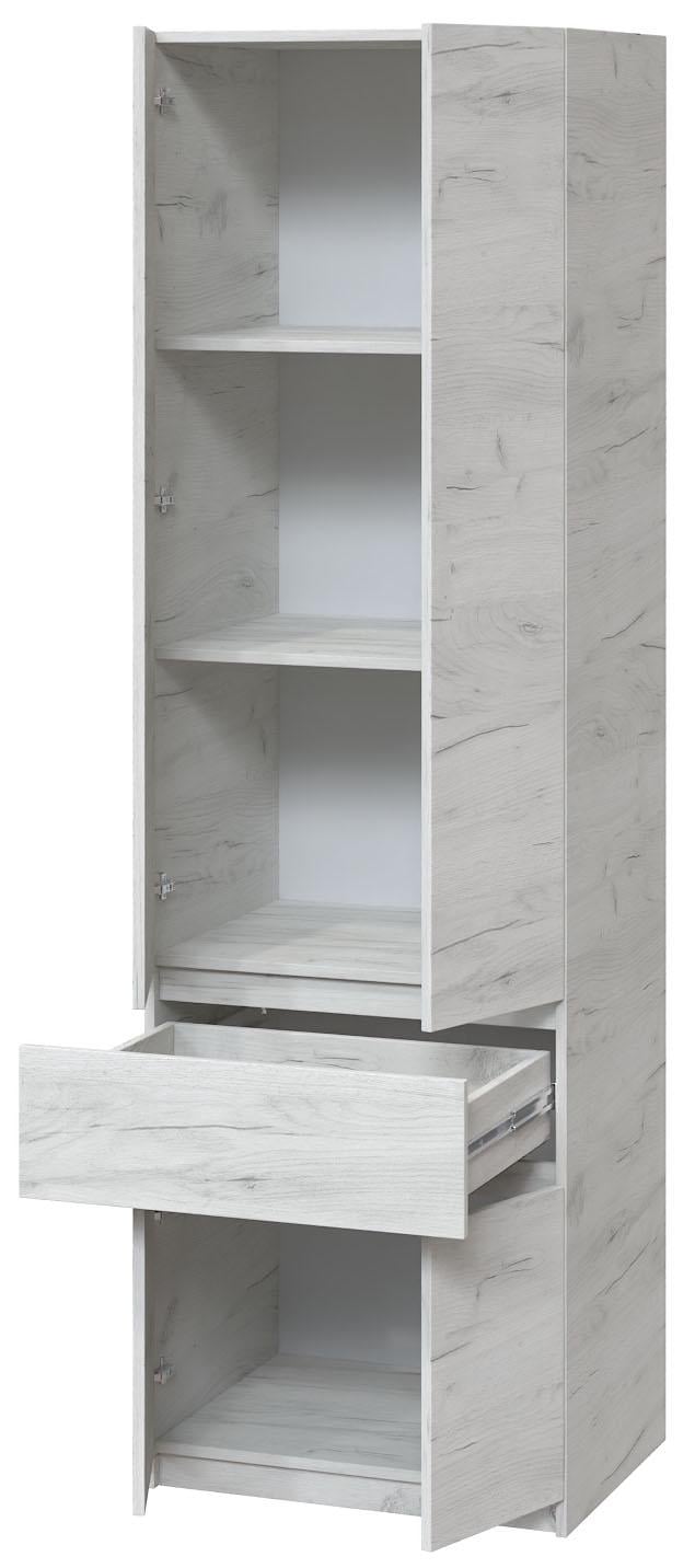 Шафа з полицями Майстер Форм Брайт 600х520х2000 мм Дуб крафт білий (31709)