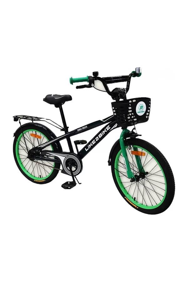 Велосипед детский Like2bike Dark Rider ЦБ-00252675 двухколесный 20'' Черно-зеленый (242005)