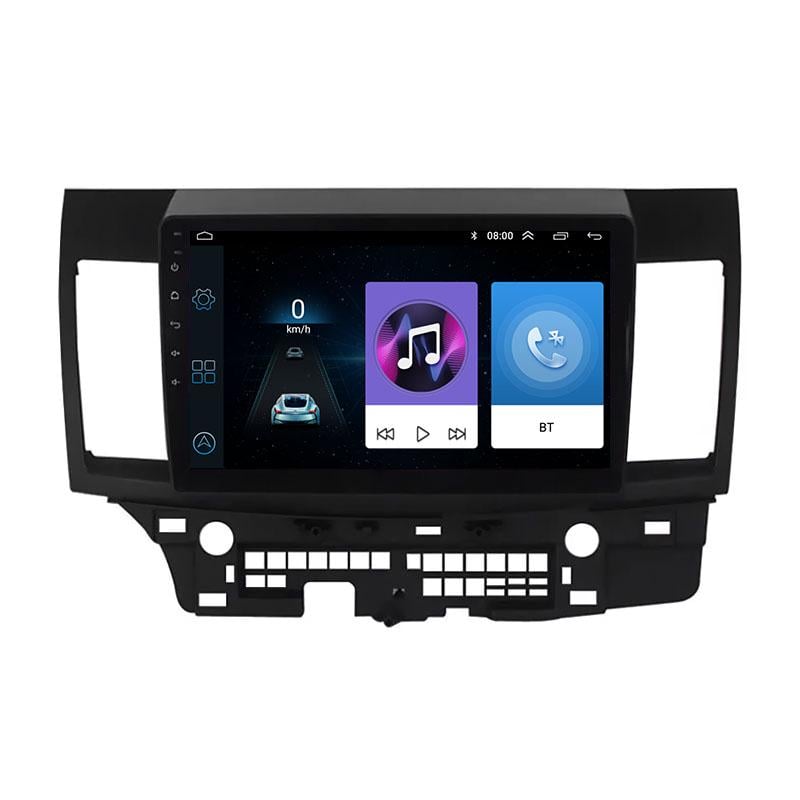 Штатная магнитола Lesko для Mitsubishi Lancer Evolution X 2007-2016 экран 10" 1/16Gb/ Wi-Fi Optima GPS Android