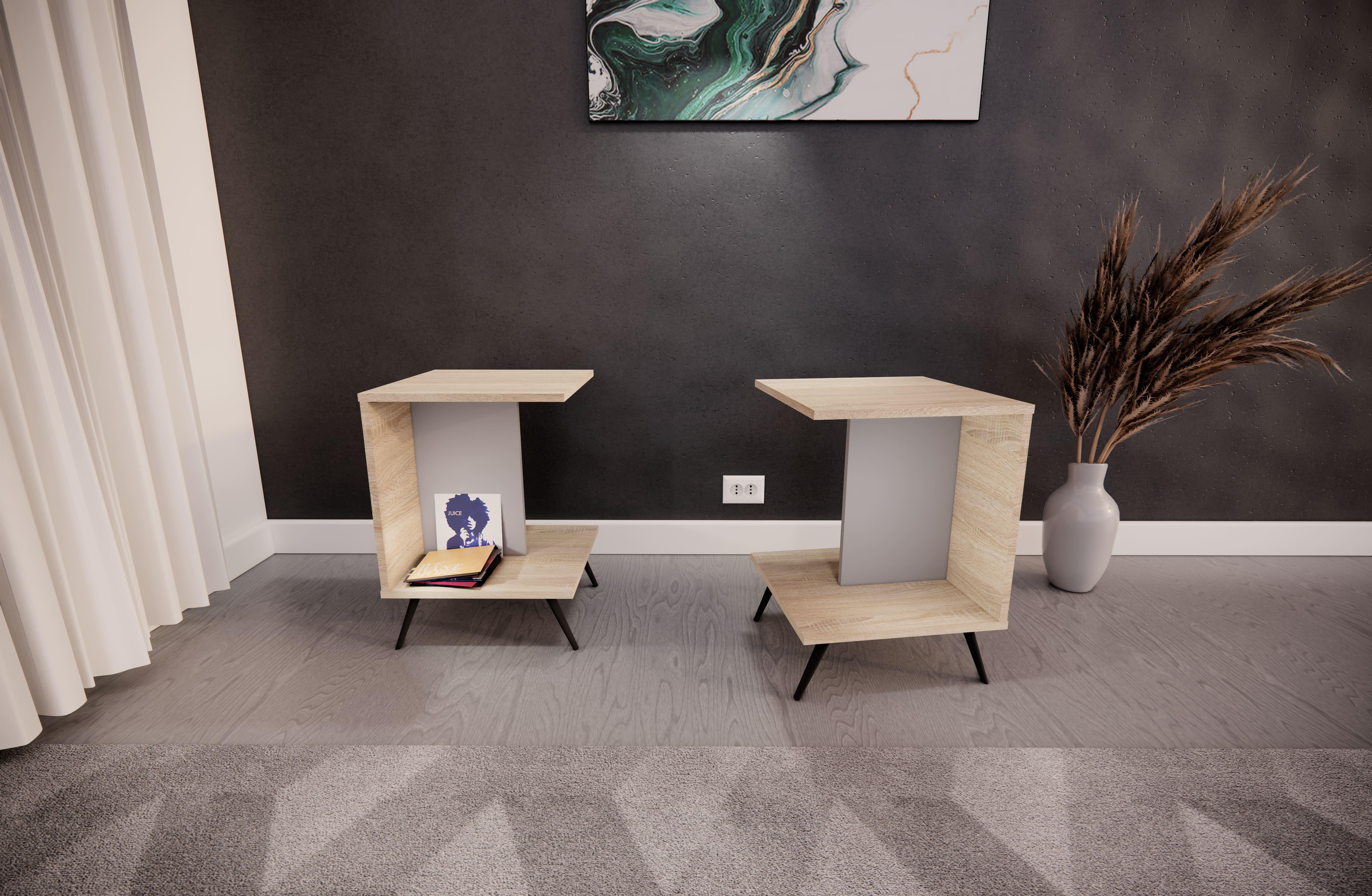 Тумба прикроватная MEBEX VS MINI Дуб Сонома/Серый светлый (2605322990) - фото 2 Тумба прикроватная MEBEX VS MINI Дуб Сонома/Серый светлый (2605322990) - фото 2