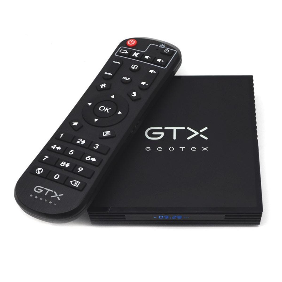 Медиаплеер смарт HD Geotex GTX-R10i Pro 4/32Gb Android9 TVbox 4K HDR Wi-Fi dual Ethernet BT4+ Пульт Black (170405)