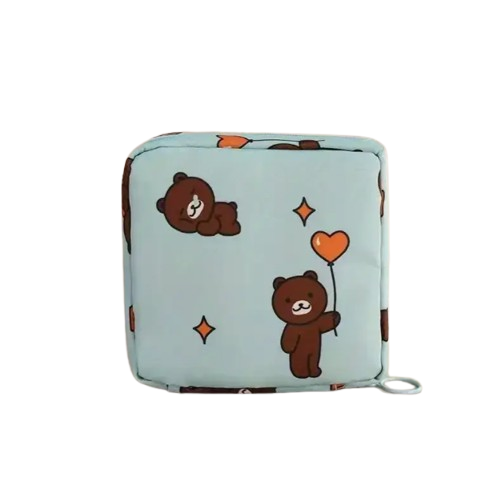 Косметичка-органайзер жіноча TeddyBear для гігієнічних засобів 12х12х4 см Блакитний (2257118814)