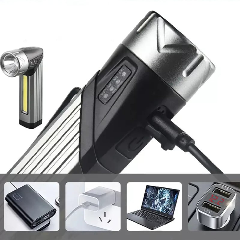 Ліхтарик світлодіодний 508-OSL + COB портативний поворотний USB магнітний (23678374) - фото 12 Ліхтарик світлодіодний 508-OSL + COB портативний поворотний USB магнітний (23678374) - фото 12