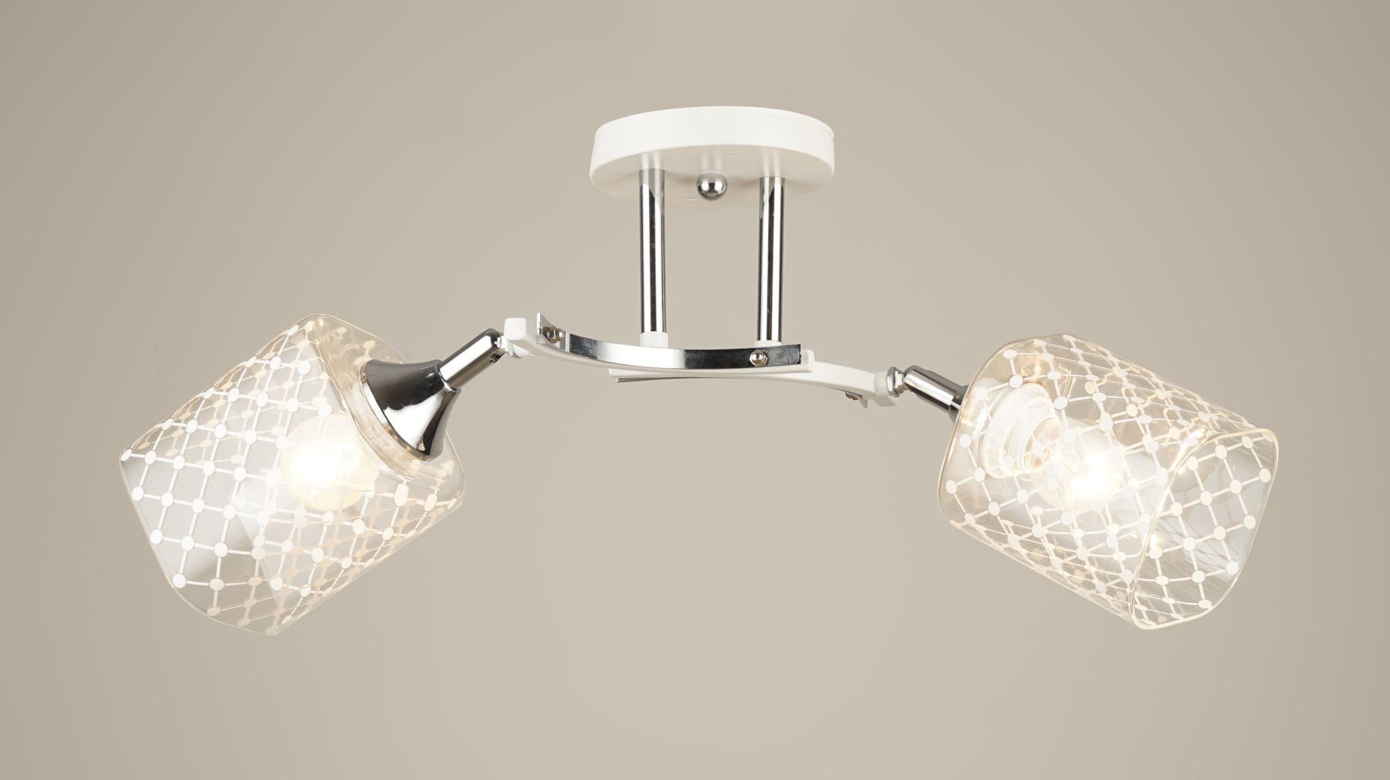 Люстра потолочная Sirius B N4513/2 WT+CH с поворотным механизмом (000040601)