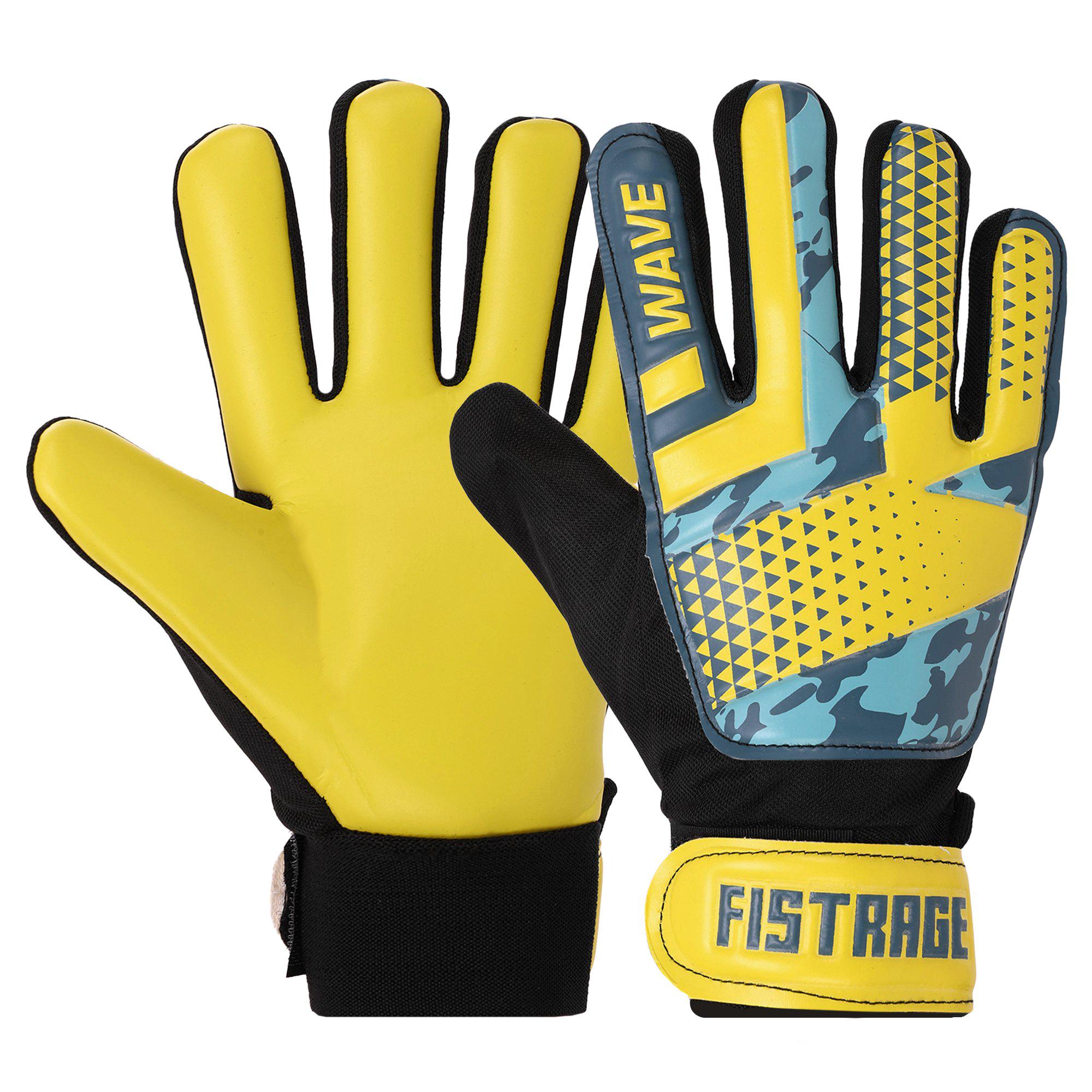 Перчатки вратарские детские FISTRAGE (VL-8444_Желтый-синий_5)